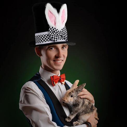 CLISPEED Easter Plush Rabbit Ears High Hat Bunny Top Hat for Carnival Costume in Kuwait