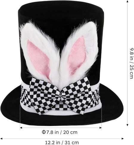 CLISPEED Easter Plush Rabbit Ears High Hat Bunny Top Hat for Carnival Costume in Kuwait
