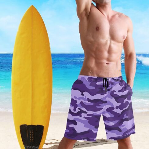 Men's Swim Trunks Mens Board Shorts Quick Dry Swimwear Pants with Mesh Lining in Saudi Arabia