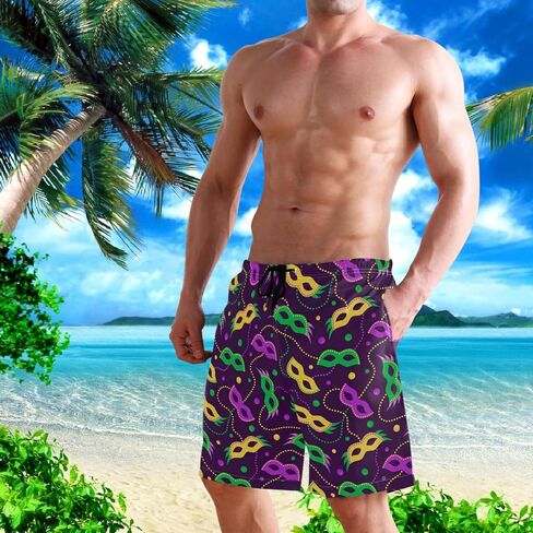 Men's Swim Trunks Mens Board Shorts Quick Dry Swimwear Pants with Mesh Lining in Saudi Arabia