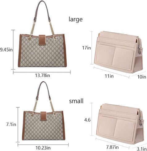 Lckaey Felt Purse Organizer Insert For Padlock inner bladder bag inner bag storage bag 1031beige20*8 * 11cm in Saudi Arabia