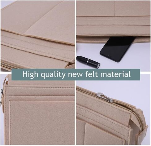 Lckaey Felt Purse Organizer Insert For Padlock inner bladder bag inner bag storage bag 1031beige20*8 * 11cm in Saudi Arabia