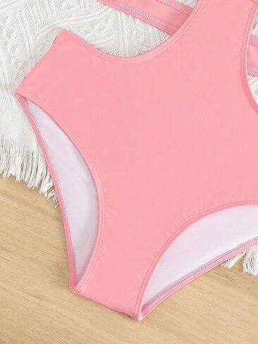 OYOANGLE Girl's Boho Printed Sports One Piece Swimsuit Criss Cross Cut Out Straps Bathing Suits Swimwear in Saudi Arabia