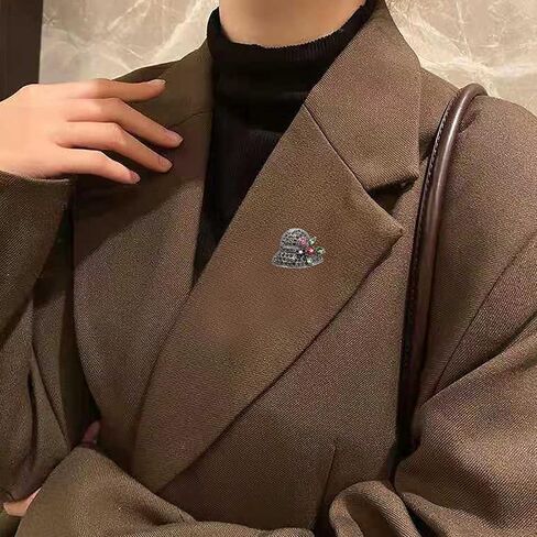 بروش على شكل قبعة للنساء والفتيات من حجر الراين والكريستال بروش دبابيس مجوهرات in Kuwait