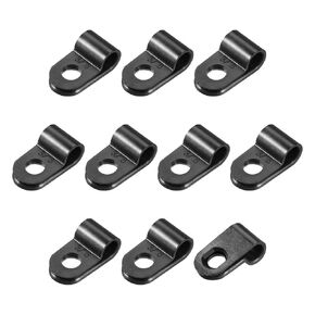 R-type Cable Clips Wire Management Clamp, [for Keeping Wire Neat ] - Nylon / 0.2-inch/Black / 30 Pcs
