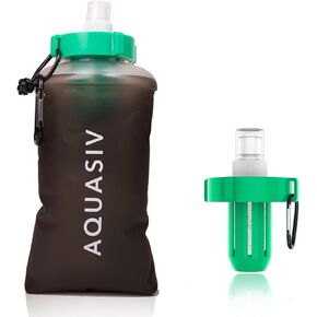 Gravity Water Filter Kit with HFM Carbon & Pre Filter, Gravity Bag & Squeeze Pouch - Lightweight Personal Portable Water Filter - Reliable Camping & Hiking Water Filter
