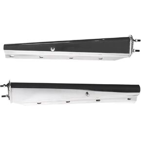 30" Heavy Duty Spring Loaded Black Mud Flap Hangers for Semi Trucks All in One Kit - Straight - Bolt Spacing: 1-1/8" - Kit Contains All Hardware for mounting Flaps - 1 Pair (2 PCS)
