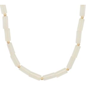 Lucky Brand Cream Beaded Collar Necklace, Gold, One Size