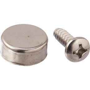 License Plate Screw Covers - Anti Theft Security - Stainless Steel Set of 4