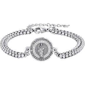 YFN Patron Saint Bracelet Sterling Silver Religious Protector Bracelet Jewelry Gifts for Women Men