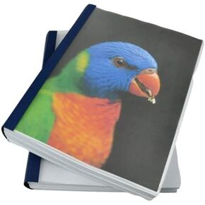 Clear Linen Wrap-Around Thermal Binding Report Covers - 1/4 inch Spine, Letter Size, Navy, Portrait - Qty 80 (08CB14NAVY)
