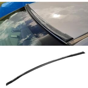 ECCPP Carbon Fiber Spoiler Wing Rubber Rear Roof Trunk Molding Lip Sport Wing Glossy Lip Trim 3D Universal fit for FORD for LINCOLN for Chevy for Chrysler for MAZDA for TOYOTA for MERCURY Series