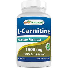 Best Naturals L-Carnitine 1000mg 60 Tablets (60 Count (Pack of 1))