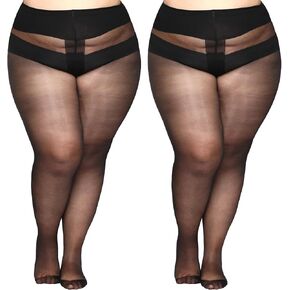 القمر الخشب حجم كبير الجوارب الشفافة للنساء السيطرة على جوارب طويلة شبه مبهمة عالية الخصر تخزين النايلون جوارب طويلة 20D in Kuwait