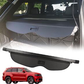 Marretoo for 2022 2023 2024 2025 Jeep Grand Cherokee Cargo Cover Accessories (2 Row WL) 4XE Cargo Trunk Cover Factory Style Black Retractable Trunk Security Shield Shade