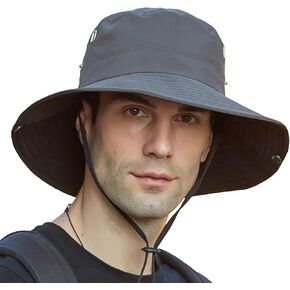 Sun Hat for Men Women with Uv Protection Summer Beach Bucket hat Wide Brim Safari Boonie Cap for Fishing Camping