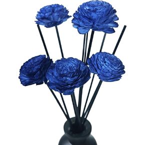 25PCS Reed Diffuser Sticks Set, 20PCS Black Reed Diffuser Sticks 5PCS Flower Reed Diffuser Sticks Replacement Refill Essential Oil Diffuser Sticks for Home, Hotel, Office. (Bottle Not Included)