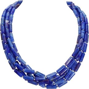 Firstmeet Multicolor Chunky Beads Necklace Acrylic Multi Layered Jewelry Statement Necklace Handmade Strand