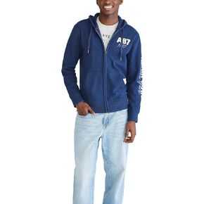 AEROPOSTALE Men's Aero Logo Full Zip Hoodie-Left Chest