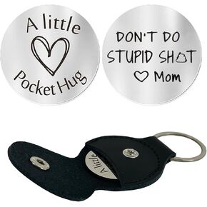 Pocket Hug Leather Keychain Gifts for Men Boyfriend Girlfriend Inspirational Gift for Friend Son Daughter Mom Dad in Saudi Arabia