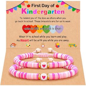 UPROMI First Day of Kindergarten/Preschool Gift, Back to School Bracelet Mommy and Me First Day of School Gifts