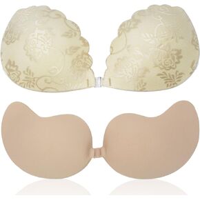 Newest Sticky Bra 2 Pairs Invisible Strapless Bra Push Up Self Adhesive Bra Reusable