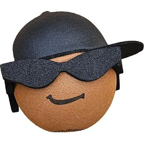 Cool Dude with Black Sideways Hat Car Antenna Topper/Antenna Ball (Limited Edition Style)