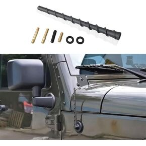 Car Antenna, Antenna for Truck, Black Spiral Antenna, 7 Inch Universal Antenna Toppers Waterproof PVC Rubber Very Flexible Retrofit Antenna Car Accessories Fits for Car Truck SUV
