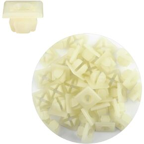 50PCS Car License Plate Screws Kit,Nylon License Plate Fasteners,License Plate Mounting Screws Inserts Compatible with Chevrolet GMC Dodge Jeep Ford Chrysler Cadillac Buick