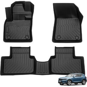 ANBINGO-Floor Mats for XC40 2024 2023 2022 2021 2020 2019 (Not Fit Recharge) All Weather Floor Mats Waterproof TPE Heavy Duty Automotive Floor Liners Front& Rear Row Full Set Accessories