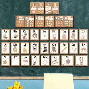 Boho Alphabet For Classroom Wall Line - Alphabet Letters For Classroom Wall, ABC Posters, Alphabet Posters, Alphabet Wall Chart, ABC Wall Chart, Alphabet Banner, Number Line For Classroom Wall Neutral