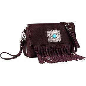 Wrangler Crossbody Small Purse for Women Wristlet Fringe Bag Western Purse