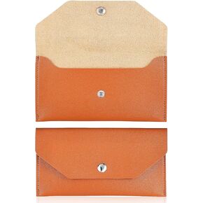 Blue Leather Cash Envelope Wallet Leather Money Wallet Organizer for Cash Reusable Money Bag Pouch Budget Binder Waterproof Slim Budget Envelope for Money Receipt Cash Budget Holder, 6.8’’ by 3.5’’