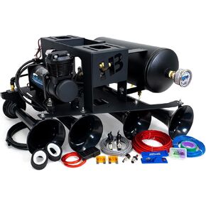 Conductor's Special 232 Spare Tire Delete Train Horn Kit - 12 Volt - Powerful & Easy Install - For Full-Size Pickup Trucks - Capable Onboard Air System