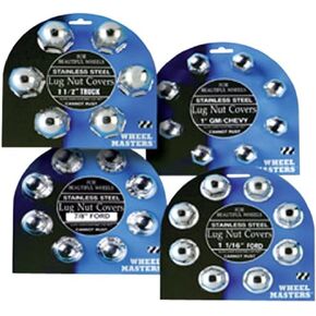 WheelMaster Wheel Masters 8012 1.5" Stainless Steel Lug Nut Cover - Pack of 6