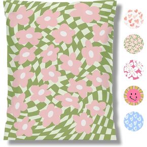 Shipping Bags 10 x 13 Heavy duty Poly Mailer Plastic Mailing Shipping Bags 100 Pack Large Small Business Packaging Cute Envelopes Pouch (Blue Pretty Hearts)