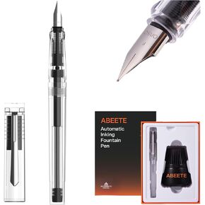 Specialized Ink Filler (N580) for Self-Inking Fountain Pen, Intense Black, 40ml Bottle, Non Carbon