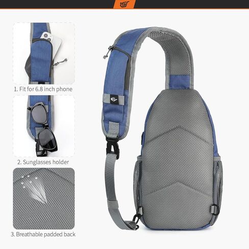 SKYSPER Sling Bag Crossbody Backpack - Chest Shoulder Cross Body Bag Travel Hiking Casual Daypack for Women Men(Army Green) in Saudi Arabia