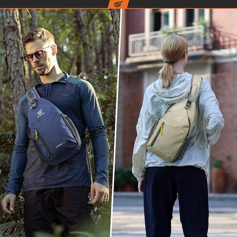 SKYSPER Sling Bag Crossbody Backpack - Chest Shoulder Cross Body Bag Travel Hiking Casual Daypack for Women Men(Army Green) in Saudi Arabia