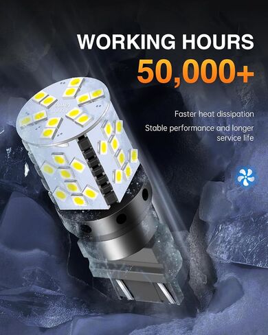 شرائح LUYED 2 X 2700 Lumens شديدة السطوع 1157 3030 44-EX 1157 2057 2357 7528LED تستخدم للأضواء العكسية الاحتياطية، أبيض زينون (ألمع LED في السوق) in Saudi Arabia