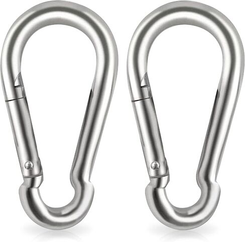 Locking Carabiner Clips, Stainless Steel Spring Snap Hook Locking Carabiner Heavy Duty - 304 Premium Stainless Steel Thumb Screw Carabiner Clip in Saudi Arabia
