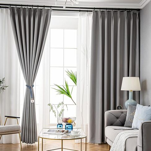 2 Pack Curtain Tiebacks, Adjustable Pull-Out Rope Tie Back with Large Imitation Pearl Bead Decorative European Style Curtain Holdbacks for Sheer and Blackout Drape, Blue-Grey in Saudi Arabia
