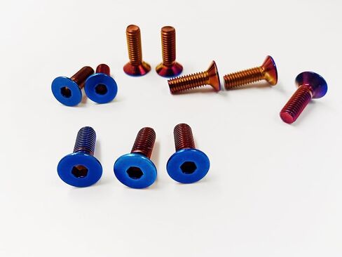 10pcs Countersunk Hexagon Socket Screw Dress Up Bolts Premium 304 Stainless Steel Screws Rust-Proof Bolts Cover Bolt Mechanical Fastener Kits (blueing, M4*12mm) in Saudi Arabia