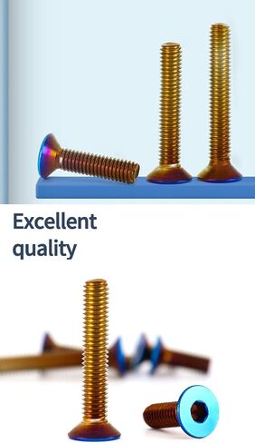 10pcs Countersunk Hexagon Socket Screw Dress Up Bolts Premium 304 Stainless Steel Screws Rust-Proof Bolts Cover Bolt Mechanical Fastener Kits (blueing, M4*12mm) in Saudi Arabia