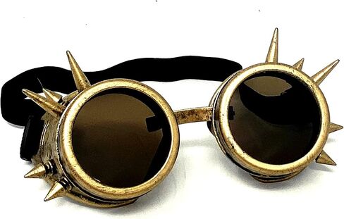 STORM BUY ] Steampunk Style Metallic Scientist Time Traveler Luxury Class Goggle Halloween Costume Cosplay Party in Saudi Arabia