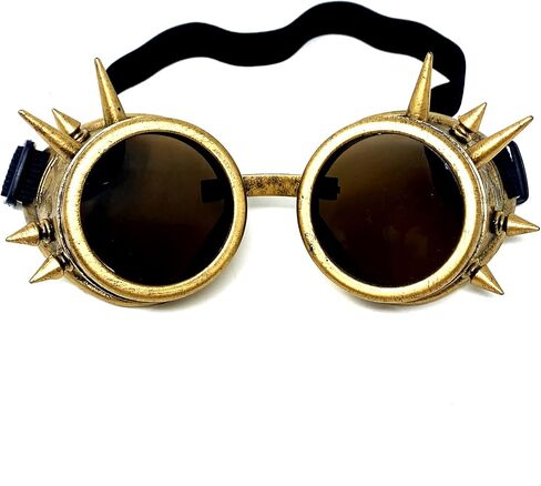 STORM BUY ] Steampunk Style Metallic Scientist Time Traveler Luxury Class Goggle Halloween Costume Cosplay Party in Saudi Arabia