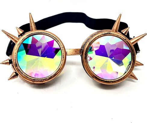STORM BUY ] Steampunk Style Metallic Scientist Time Traveler Luxury Class Goggle Halloween Costume Cosplay Party in Saudi Arabia