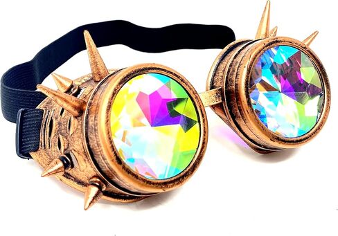STORM BUY ] Steampunk Style Metallic Scientist Time Traveler Luxury Class Goggle Halloween Costume Cosplay Party in Saudi Arabia