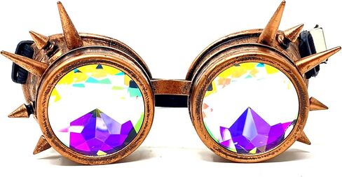 STORM BUY ] Steampunk Style Metallic Scientist Time Traveler Luxury Class Goggle Halloween Costume Cosplay Party in Saudi Arabia