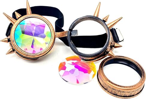 STORM BUY ] Steampunk Style Metallic Scientist Time Traveler Luxury Class Goggle Halloween Costume Cosplay Party in Saudi Arabia